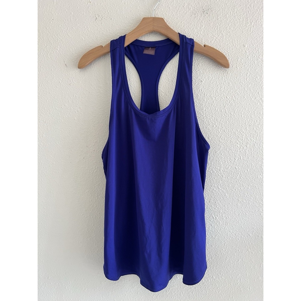 CALIA Deep Purple Violet Athletic Tank Top Small Curved Hem Activewear Racerback